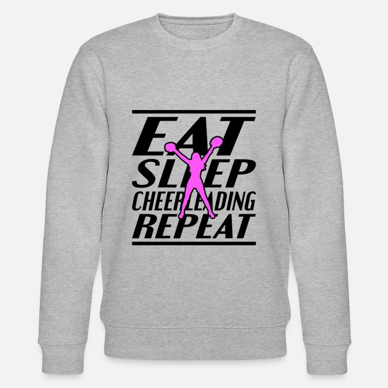 Eating Sleeping Cheerleading - Stanley/Stella CHANGER Unisex Organic Sweatshirt - heather grey