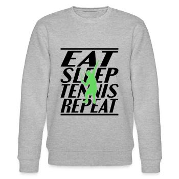 Eating Sleeping Tennis - Stanley/Stella CHANGER Unisex Organic Sweatshirt - heather grey - Front - Nik (191cm) & Marisol (170cm)