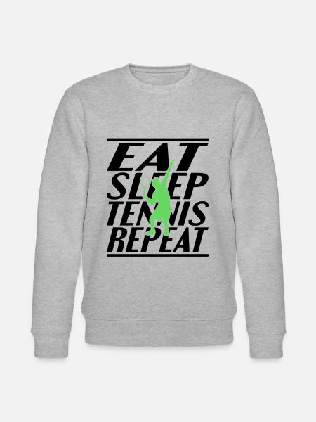 Eating Sleeping Tennis - Stanley/Stella CHANGER Unisex Organic Sweatshirt - heather grey