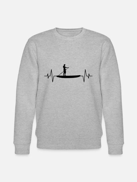 Surfen Herzschlag - Stanley/Stella Unisex Bio-Sweatshirt CHANGER  - Grau meliert