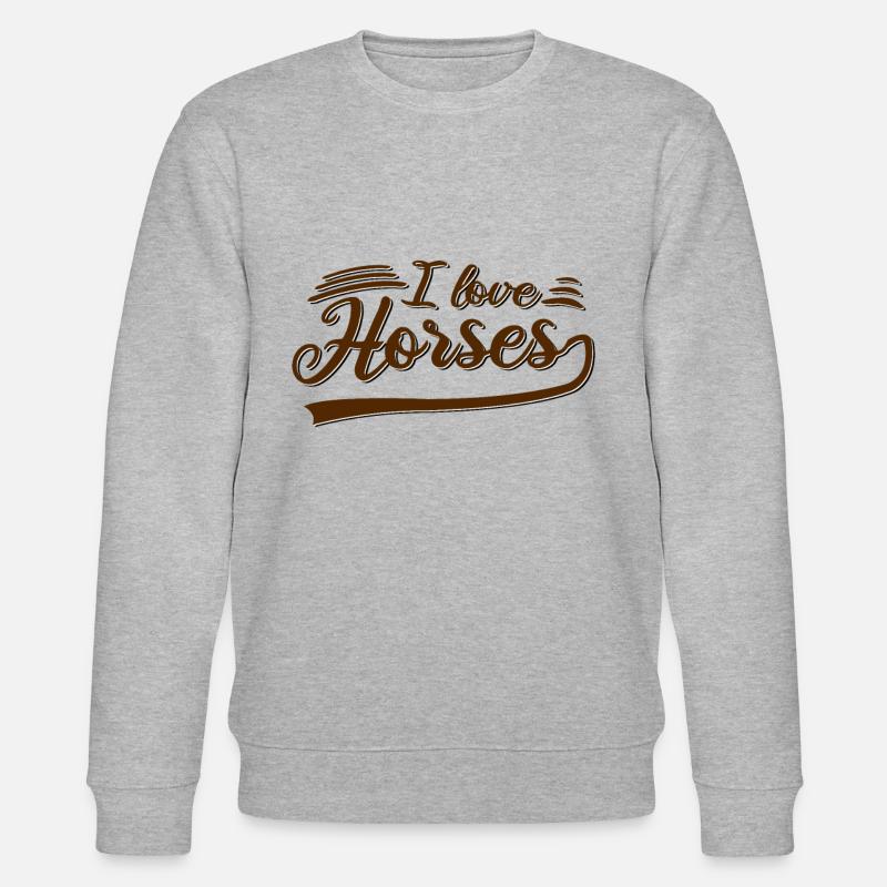 J’aime les chevaux - Sweat bio CHANGER Stanley/Stella Unisexe - gris chiné