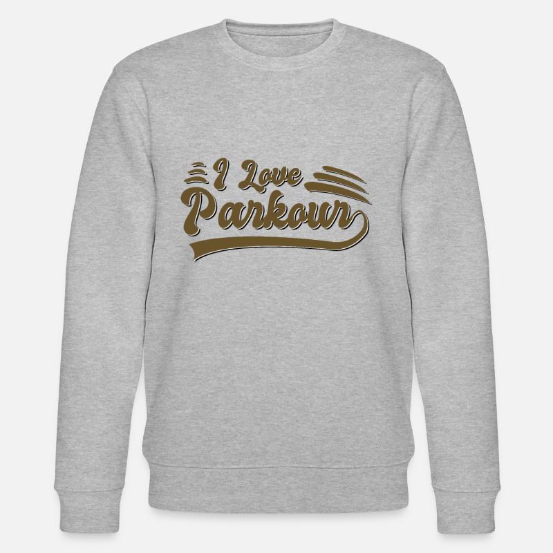 Ich liebe Parkour - Stanley/Stella Unisex Bio-Sweatshirt CHANGER  - Grau meliert