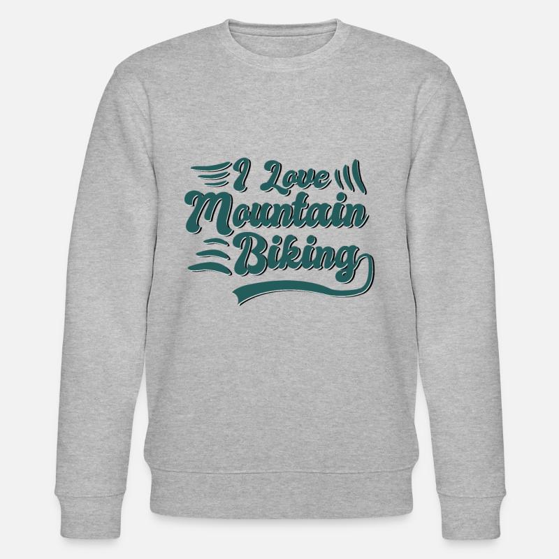 Ich liebe Mountainbiken - Stanley/Stella Unisex Bio-Sweatshirt CHANGER  - Grau meliert