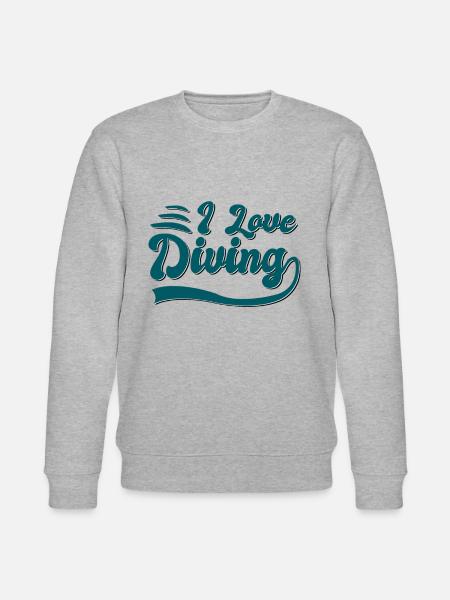I love diving - Stanley/Stella CHANGER Unisex Organic Sweatshirt - heather grey