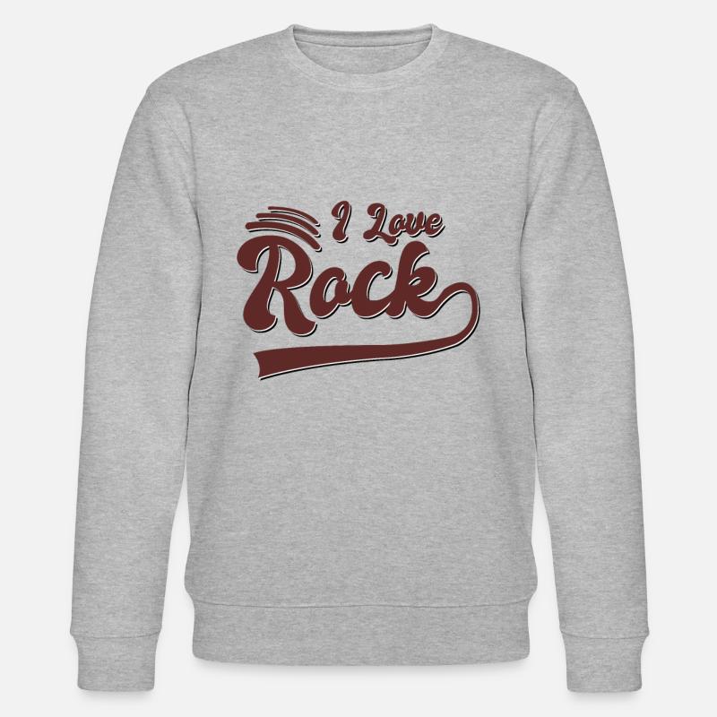Ich liebe Rock - Stanley/Stella Unisex Bio-Sweatshirt CHANGER  - Grau meliert