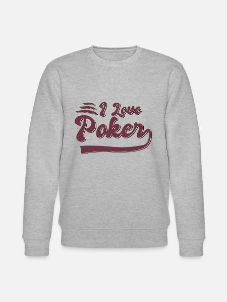 I love poker - Stanley/Stella CHANGER Unisex Organic Sweatshirt - heather grey