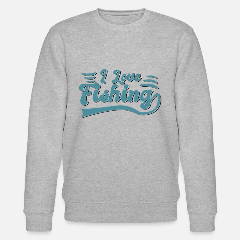 Ich liebe Angeln - Stanley/Stella Unisex Bio-Sweatshirt CHANGER - Grau meliert