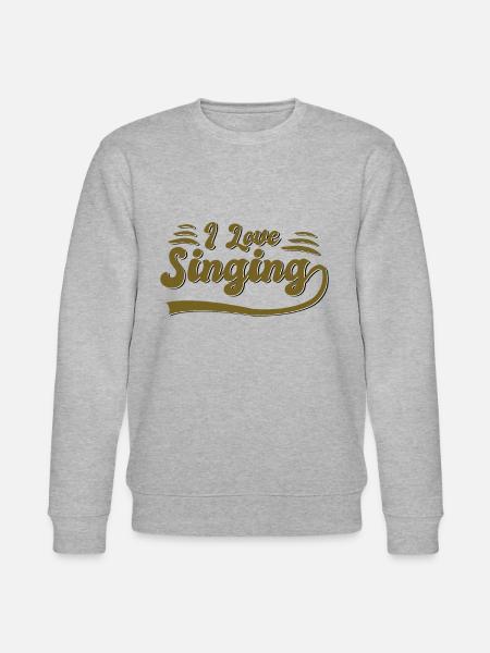 Ich liebe Singen - Stanley/Stella Unisex Bio-Sweatshirt CHANGER - Grau meliert