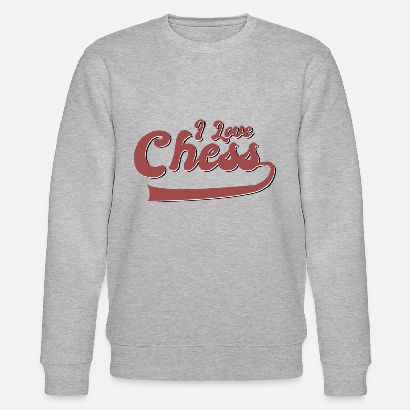 Ich liebe Schach - Stanley/Stella Unisex Bio-Sweatshirt CHANGER  - Grau meliert