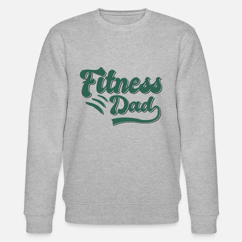 Fitness Papa Geschenk - Stanley/Stella Unisex Bio-Sweatshirt CHANGER  - Grau meliert