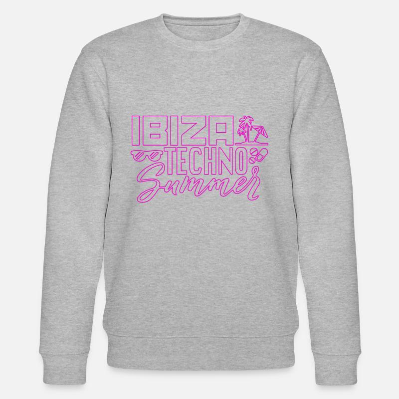 Ibiza Techno Sommer - Stanley/Stella Unisex Bio-Sweatshirt CHANGER  - Grau meliert