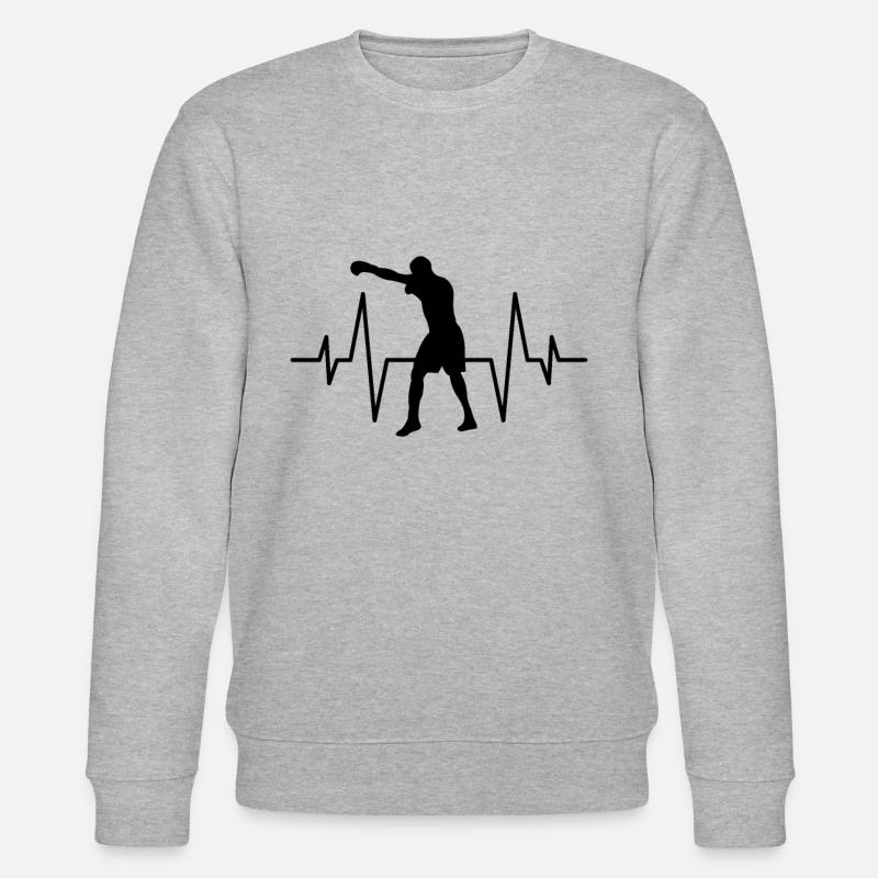 Boxen Herzschlag - Stanley/Stella Unisex Bio-Sweatshirt CHANGER  - Grau meliert