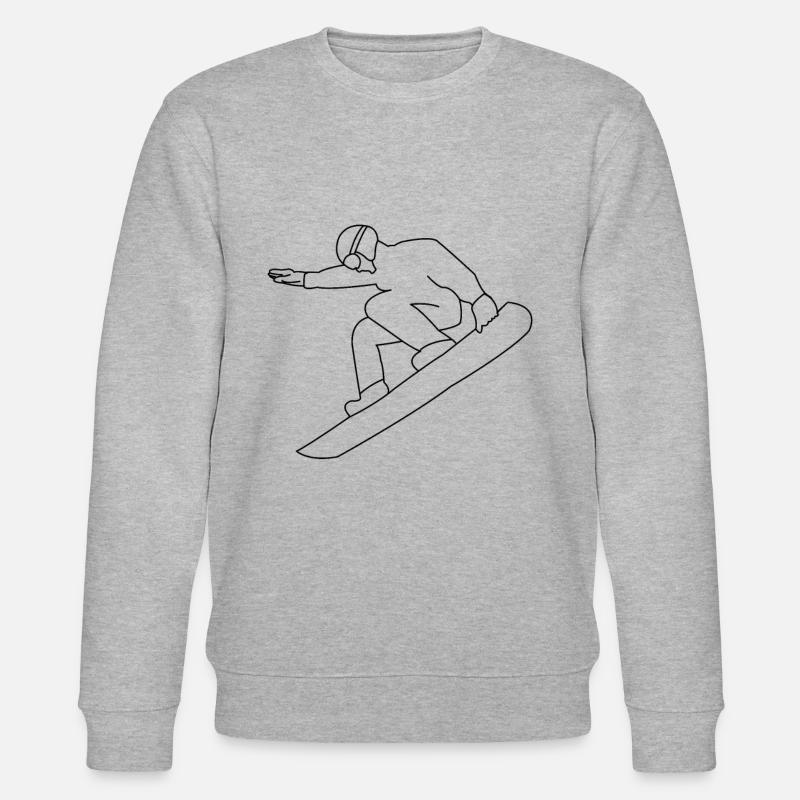 Snowboarden Snowboarder - Stanley/Stella Unisex Bio-Sweatshirt CHANGER  - Grau meliert