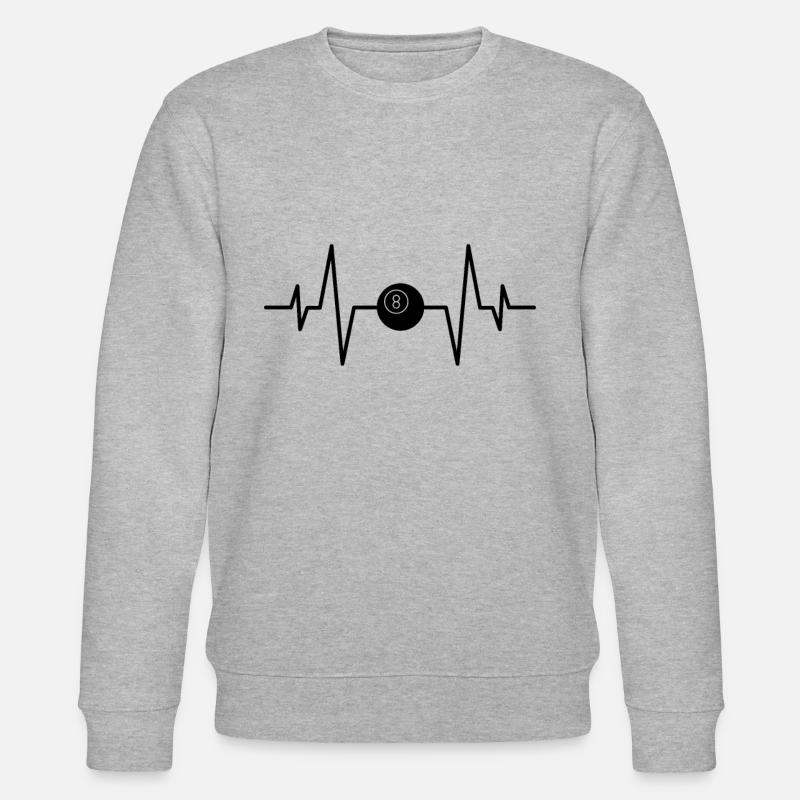 Billiard Herzschlag - Stanley/Stella Unisex Bio-Sweatshirt CHANGER  - Grau meliert