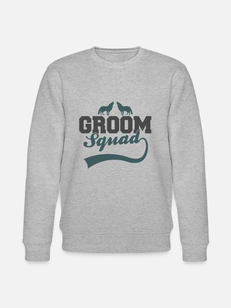 Groom's Wolf Pack - Stanley/Stella CHANGER Unisex Organic Sweatshirt - heather grey