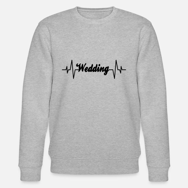 Hochzeit Herzschlag - Stanley/Stella Unisex Bio-Sweatshirt CHANGER  - Grau meliert