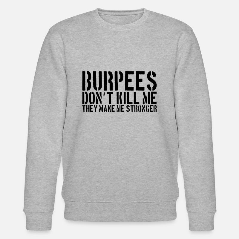 Burpee Spruch - Stanley/Stella Unisex Bio-Sweatshirt CHANGER  - Grau meliert