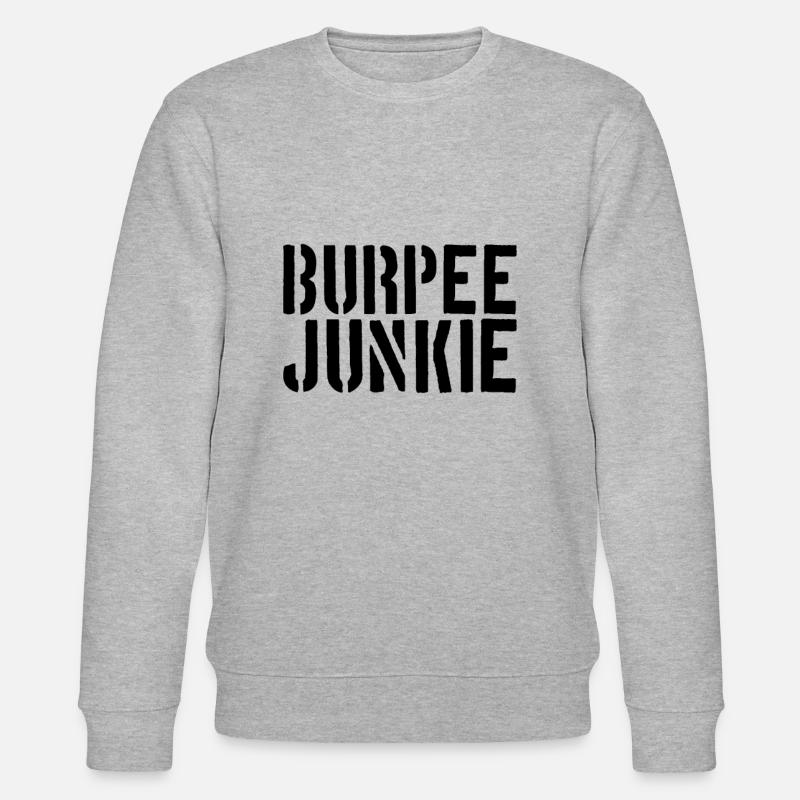 Burpee Junkie - Stanley/Stella Unisex Bio-Sweatshirt CHANGER  - Grau meliert