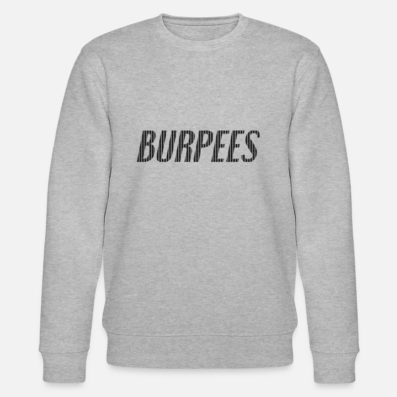 Burpees Schriftzug - Stanley/Stella Unisex Bio-Sweatshirt CHANGER  - Grau meliert
