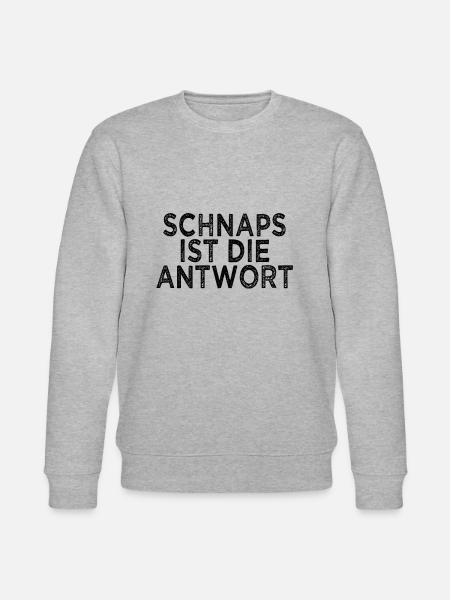 lustiger Schnaps Spruch - Stanley/Stella Unisex Bio-Sweatshirt CHANGER  - Grau meliert