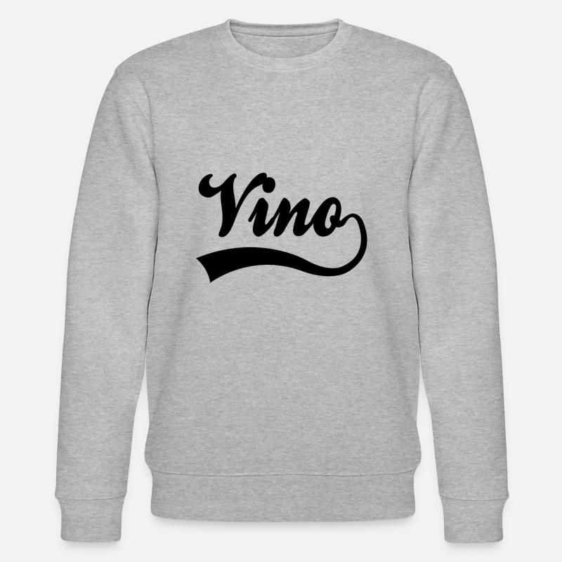Lettrage Vino vin - Sweat bio CHANGER Stanley/Stella Unisexe - gris chiné