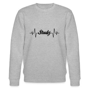 Studieren Herzschlag - Stanley/Stella Unisex Bio-Sweatshirt CHANGER  - Grau meliert - Vorne - Nik (191cm) & Marisol (170cm)