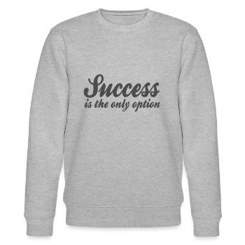 Erfolg Spruch - Stanley/Stella Unisex Bio-Sweatshirt CHANGER  - Grau meliert - Vorne - Nik (191cm) & Marisol (170cm)