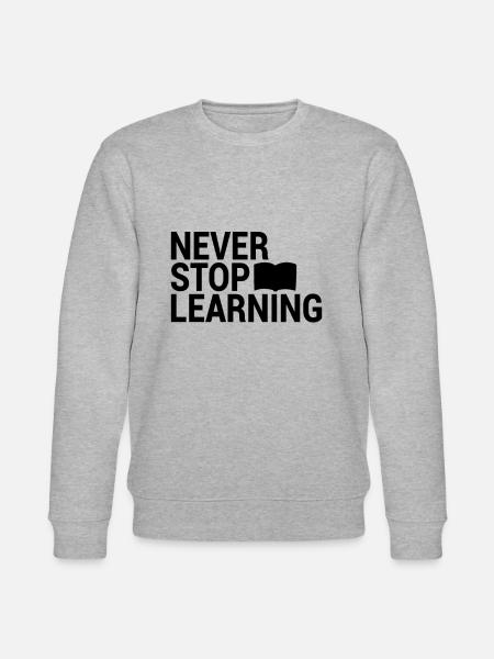 Learning Saying - Stanley/Stella CHANGER Unisex Organic Sweatshirt - heather grey