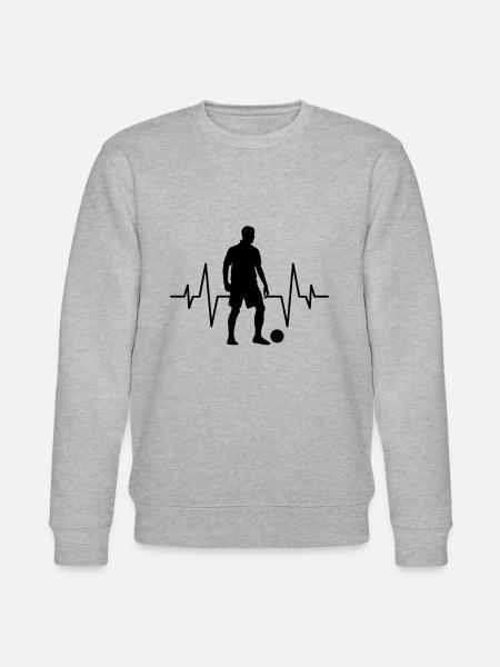 Fußball Herzschlag - Stanley/Stella Unisex Bio-Sweatshirt CHANGER - Grau meliert