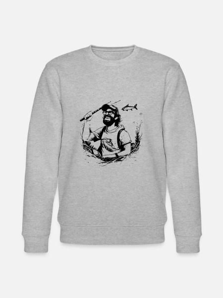 Angler Fishing - Stanley/Stella CHANGER Unisex Organic Sweatshirt - heather grey