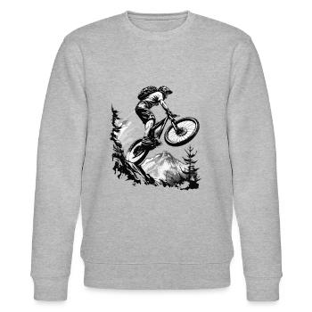 VTT - Sweat bio CHANGER Stanley/Stella Unisexe - gris chiné - Devant - Nik (191cm) & Marisol (170cm)