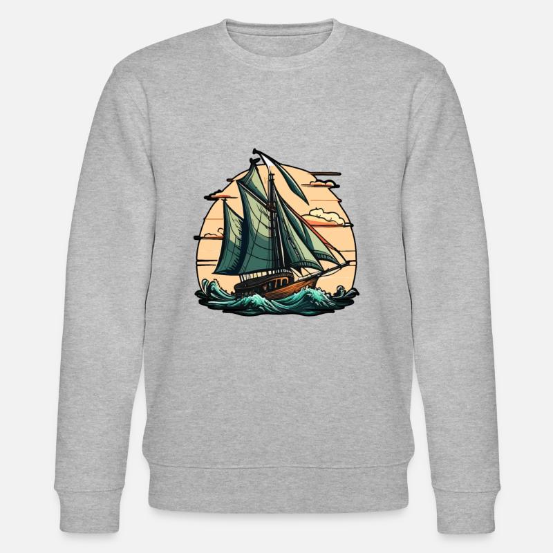 Bateau voilier voile - Sweat bio CHANGER Stanley/Stella Unisexe - gris chiné