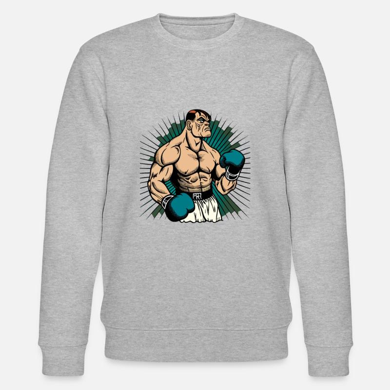 Boxer dans le style BD - Sweat bio CHANGER Stanley/Stella Unisexe - gris chiné