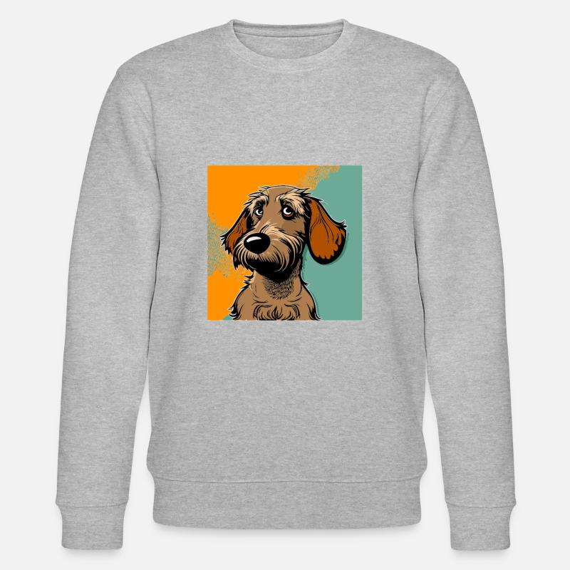 Chien dans le style comique - Sweat bio CHANGER Stanley/Stella Unisexe - gris chiné