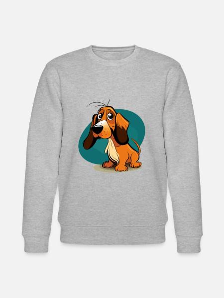 Dog in comic style - Stanley/Stella CHANGER Unisex Organic Sweatshirt - heather grey