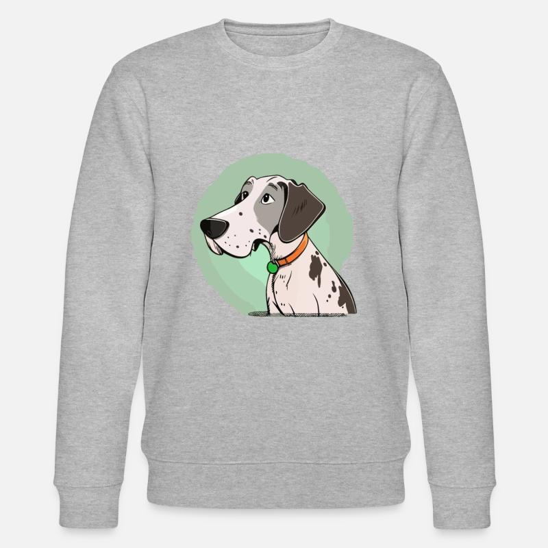 Hund im comic style - Stanley/Stella Unisex Bio-Sweatshirt CHANGER  - Grau meliert