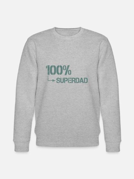 100 Prozent Superdad - Stanley/Stella Unisex Bio-Sweatshirt CHANGER - Grau meliert