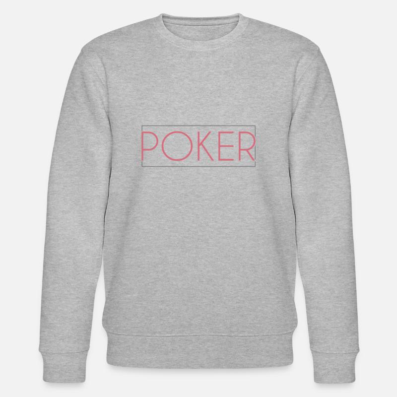 Lettrage poker - Sweat bio CHANGER Stanley/Stella Unisexe - gris chiné