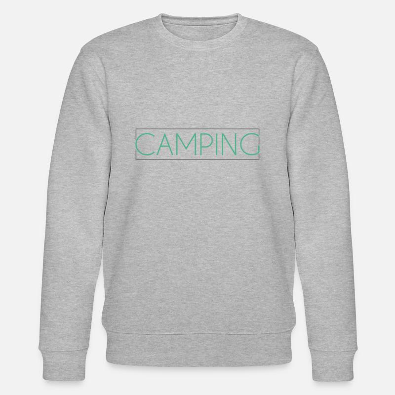 camping Schriftzug - Stanley/Stella Unisex Bio-Sweatshirt CHANGER  - Grau meliert
