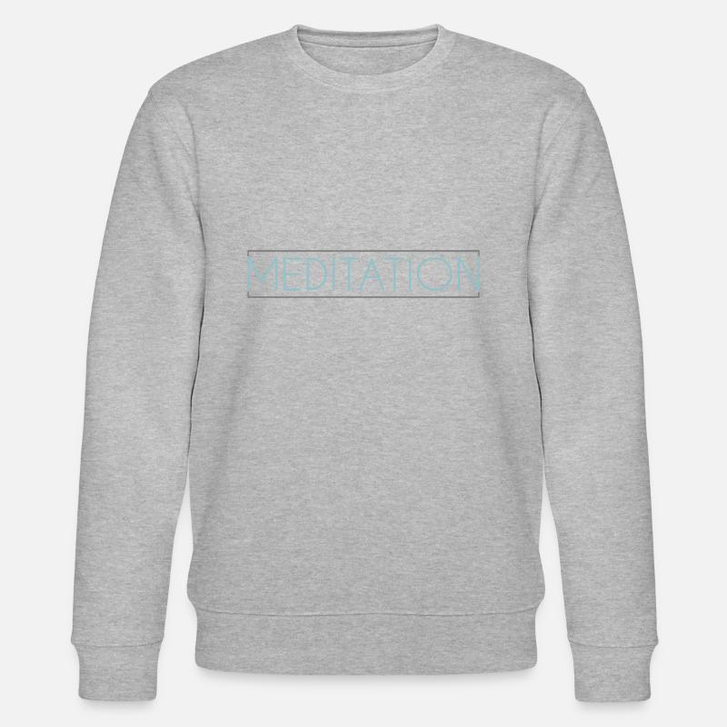 Lettrage de méditation - Sweat bio CHANGER Stanley/Stella Unisexe - gris chiné