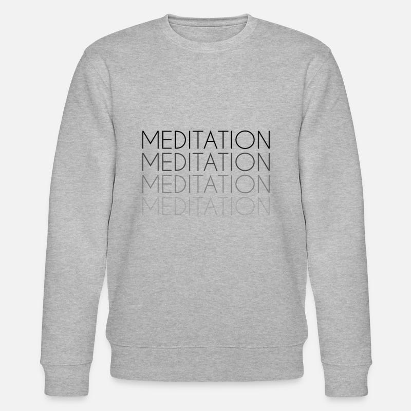 Meditation Schriftzug - Stanley/Stella Unisex Bio-Sweatshirt CHANGER - Grau meliert