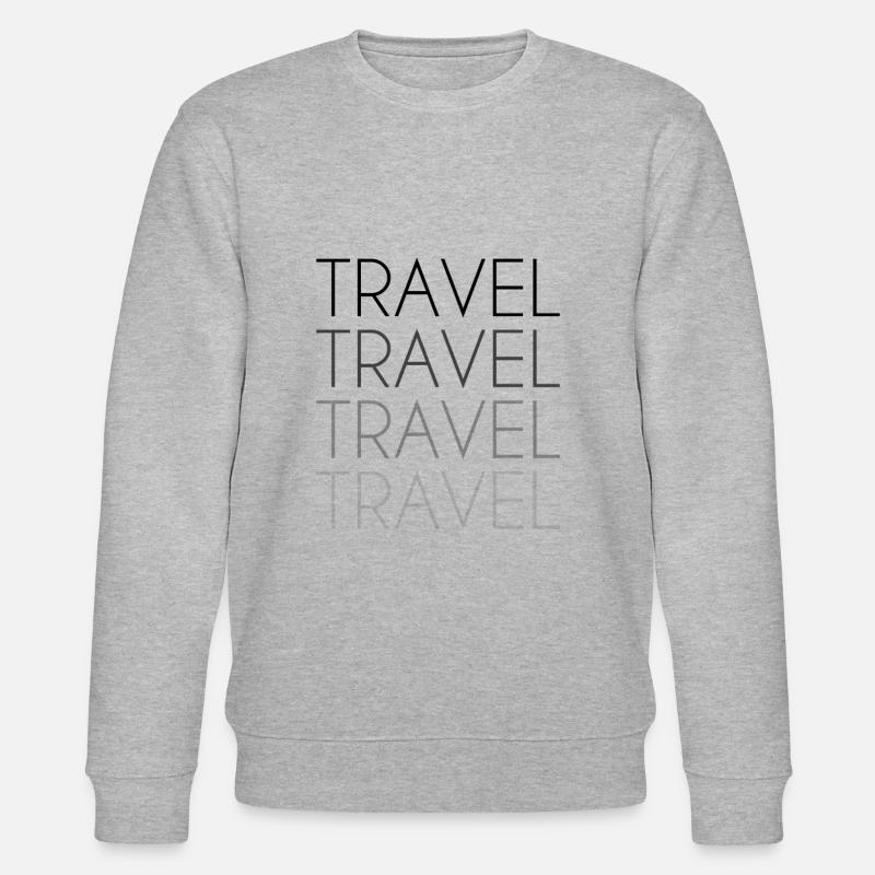 Lettrage de voyage - Sweat bio CHANGER Stanley/Stella Unisexe - gris chiné
