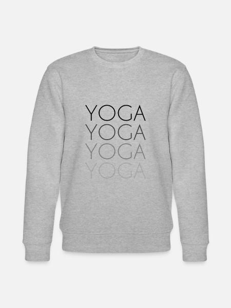 Yoga Schriftzug - Stanley/Stella Unisex Bio-Sweatshirt CHANGER - Grau meliert