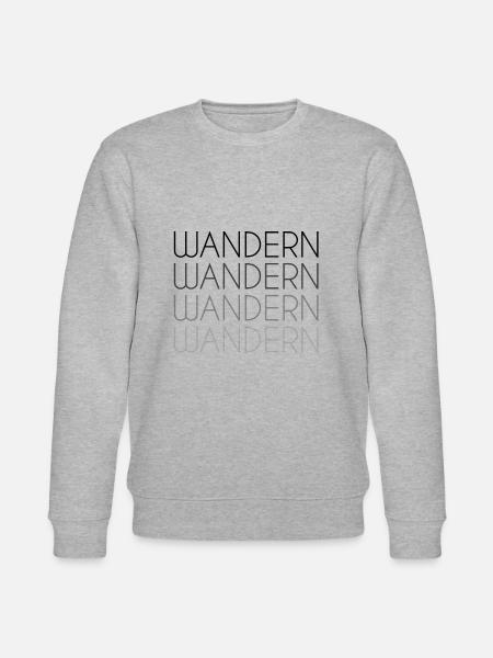 Wandern Schriftzug - Stanley/Stella Unisex Bio-Sweatshirt CHANGER  - Grau meliert