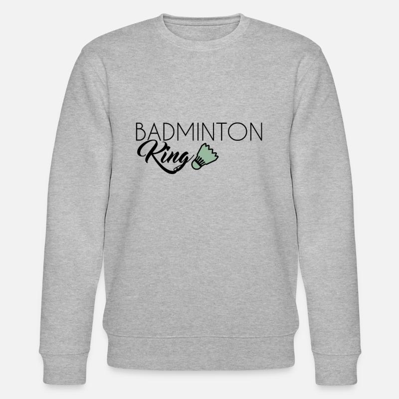 Badminton King - Stanley/Stella Unisex Bio-Sweatshirt CHANGER  - Grau meliert