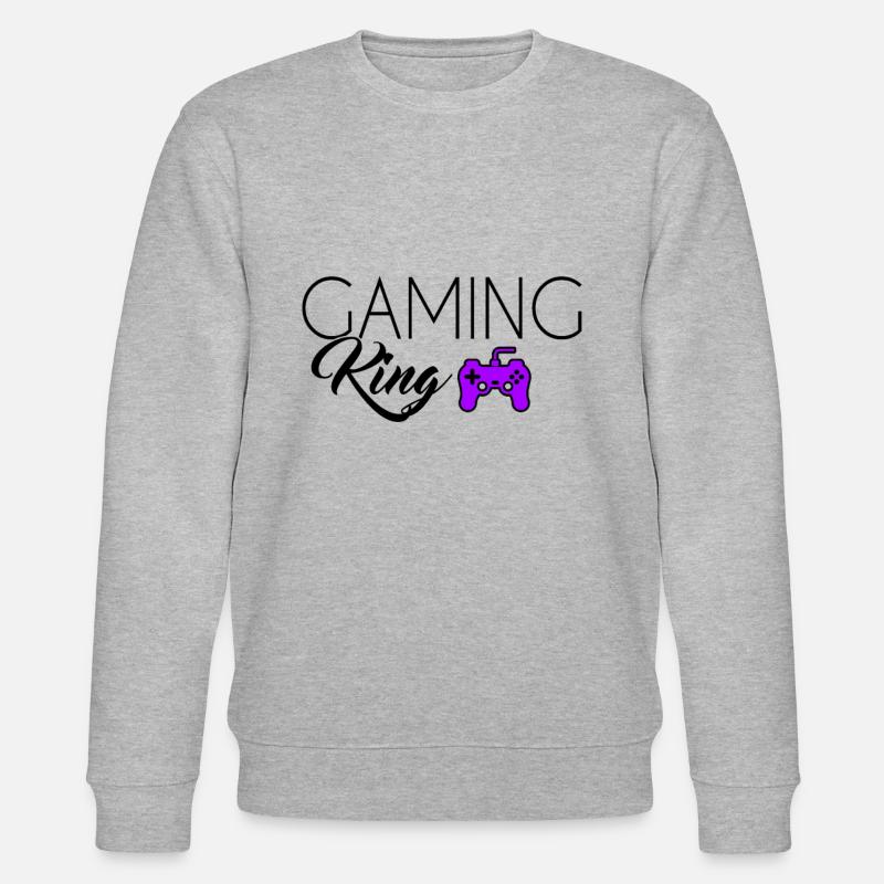 Gaming King - Stanley/Stella Unisex Bio-Sweatshirt CHANGER  - Grau meliert