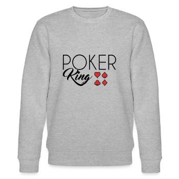 Roi du poker - Sweat bio CHANGER Stanley/Stella Unisexe - gris chiné - Devant - Nik (191cm) & Marisol (170cm)
