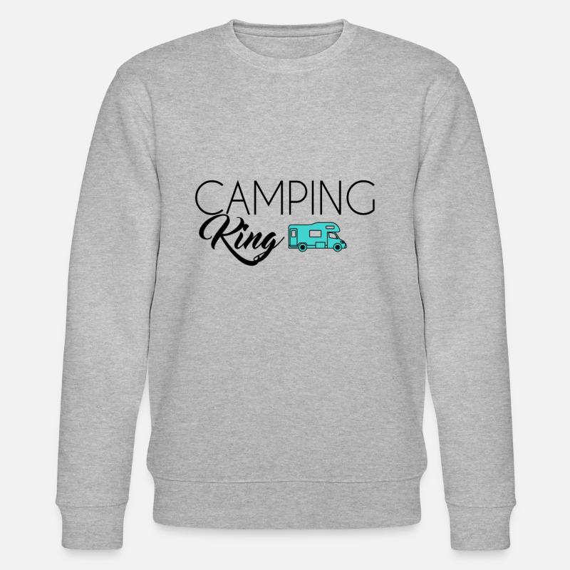 Camping King - Stanley/Stella Unisex Bio-Sweatshirt CHANGER  - Grau meliert