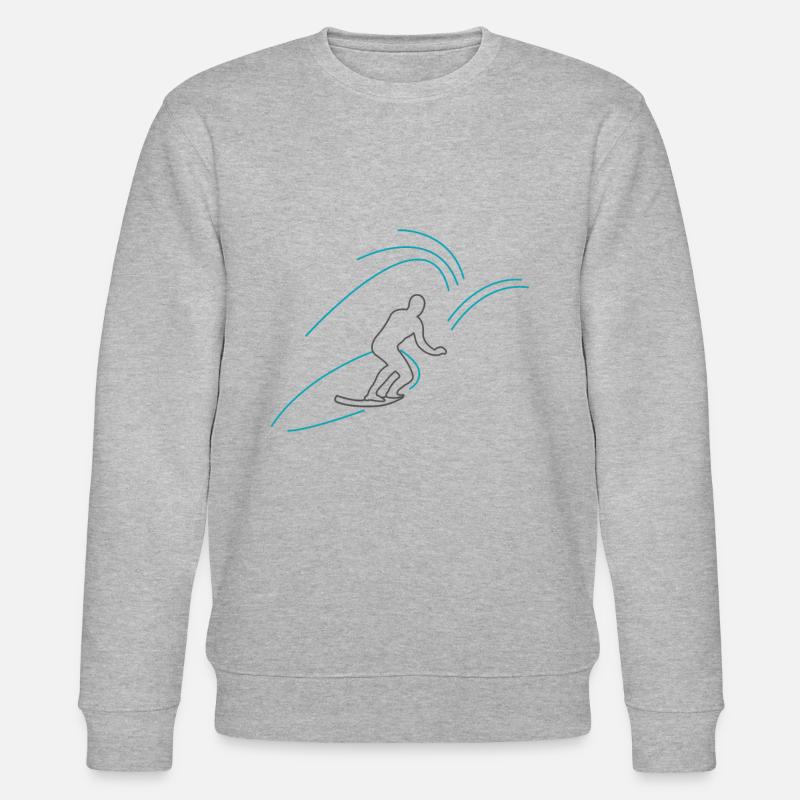 Surfer comic style - Stanley/Stella CHANGER Unisex Organic Sweatshirt - heather grey
