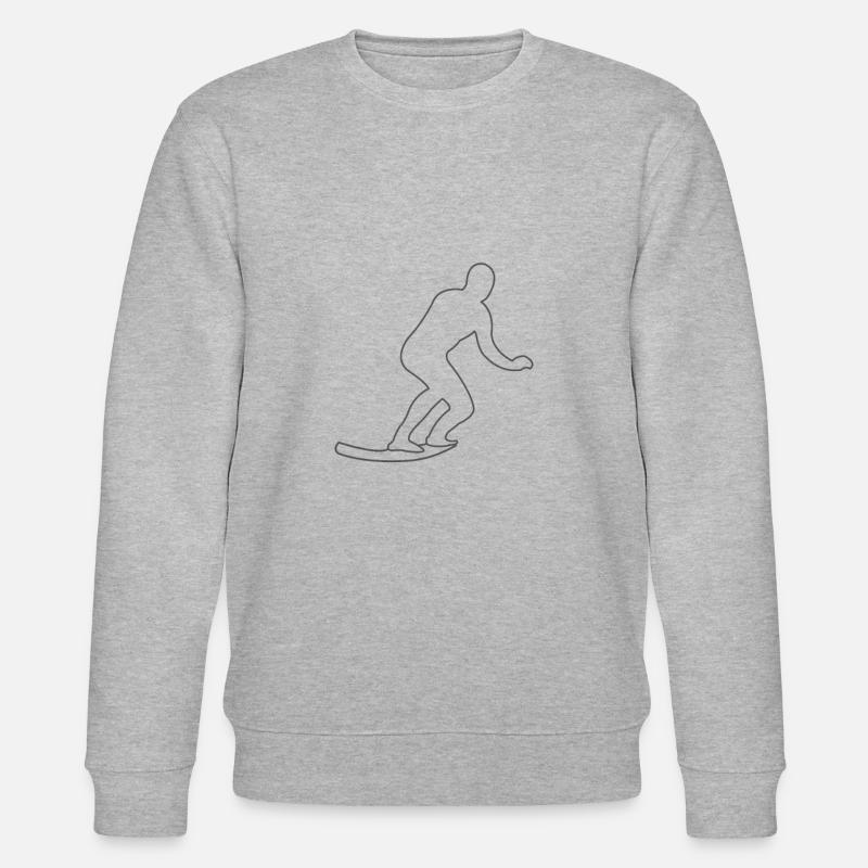 Surfer comic style - Stanley/Stella CHANGER Unisex Organic Sweatshirt - heather grey